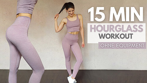 15 MIN Hourglass Workout - schlanke Taille - runder Po - Zuhause trainieren - Workout für Zuhause - Tina Halder - Tina Fitness - Fitnessprogramm
