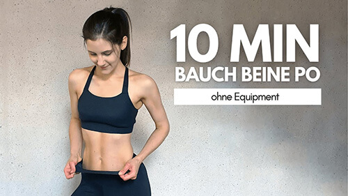 Effektives Bauch Beine Po Workout - Bauch Beine Po Training für Zuhause - 10 Minuten Workout - Tina halder - Tina.Fitness - Sanduhr-Figur Challenge