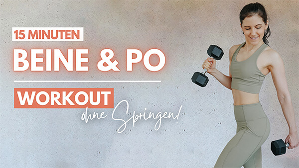 Beine Po Workout ohne Springen - Leg Day @Home Workout - Tina Halder - Let's Get Strong Challenge
